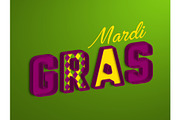 Mardi Gras typographic design.