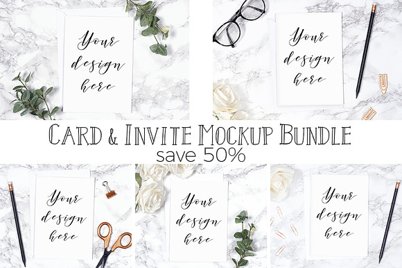 50% Off Card & Invite Mockup Bundle in Print Mockups - product preview 5