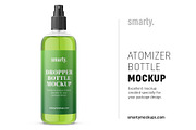 Transparent atomizer bottle mockup