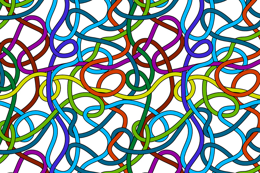 Colorful tangled wires pattern in Patterns - product preview 8