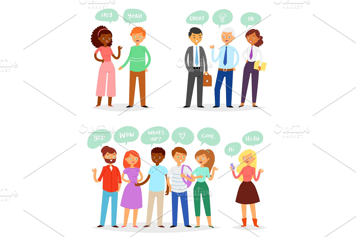 Bubble people vector bubbling speech in Illustrations - product preview 8