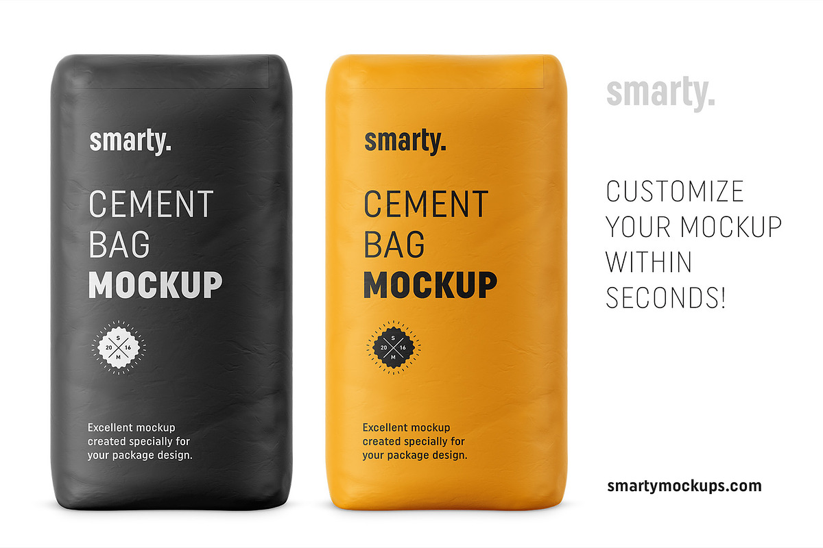 Cement bag mockup | Creative Product Mockups ~ Creative Market