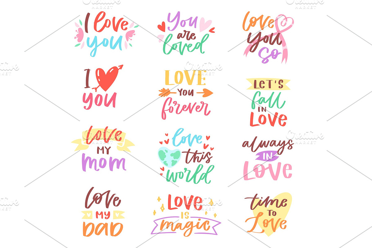 Love lettring vector lovely in Illustrations - product preview 8
