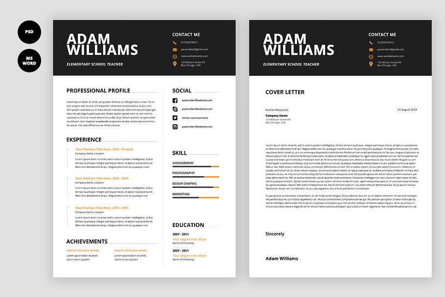 Ms Word Resume Templates in Resume Templates - product preview 8