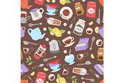 Coffee cup seamless pattern vector