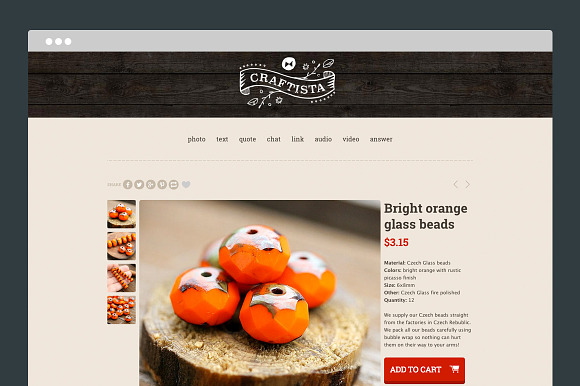 Craftista Tumblr Theme in Tumblr Themes - product preview 1