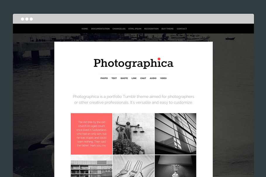 Photographica Tumblr Theme in Tumblr Themes - product preview 8