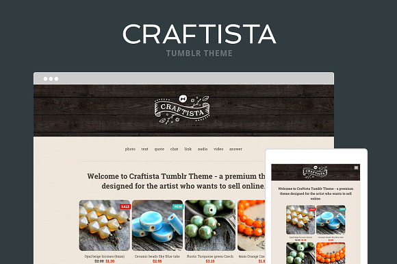 Craftista Tumblr Theme in Tumblr Themes - product preview 4