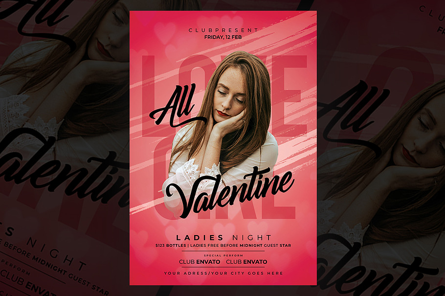 Valentine Party Flyer in Flyer Templates - product preview 8