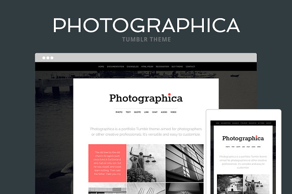 Photographica Tumblr Theme in Tumblr Themes - product preview 4