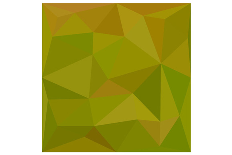 Heart Gold Green Abstract Low Polygo