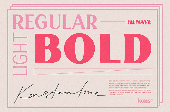 HENAVE - Strong Display Serif in Serif Fonts - product preview 1