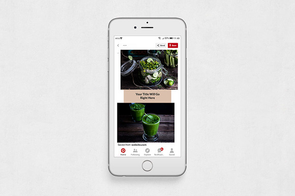 Food Pinterest Posts in Pinterest Templates - product preview 5