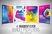 Gradient Style 4 Flyers Bundle