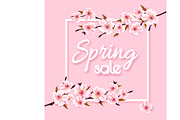 Spring sale background. Vector