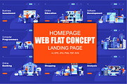Flat Design Landing Page Templates