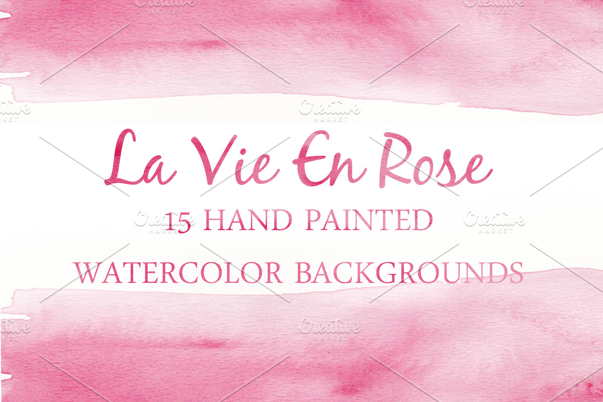 Watercolor Backgrounds-LaVie En Rose in Textures - product preview 8