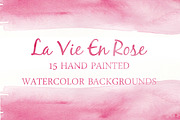 Watercolor Backgrounds-LaVie En Rose