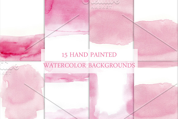 Watercolor Backgrounds-LaVie En Rose in Textures - product preview 1
