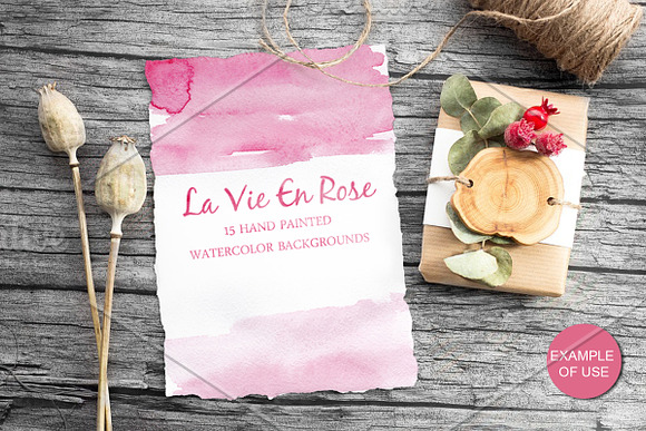 Watercolor Backgrounds-LaVie En Rose in Textures - product preview 6