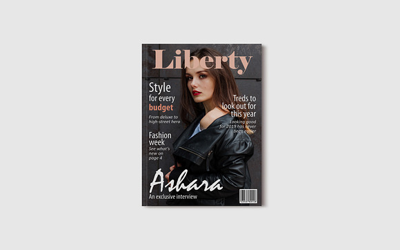 10 Fashion Magazine Template Covers in Magazine Templates - product preview 6