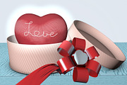 3d happy Valentine's Day card with c
