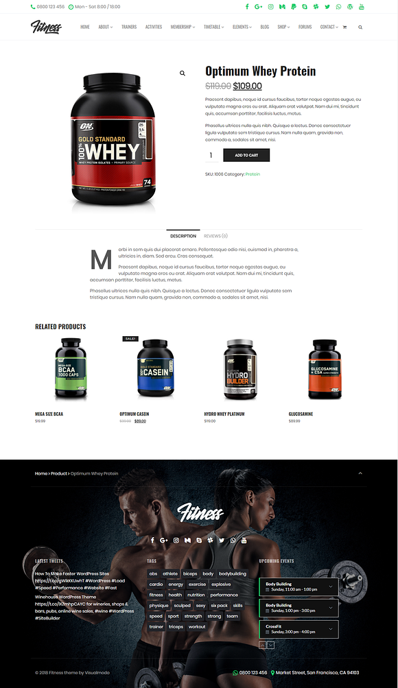 Fitness WordPress Theme in WordPress Business Themes - product preview 15