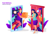 Fast Delivery - Vector Illustration