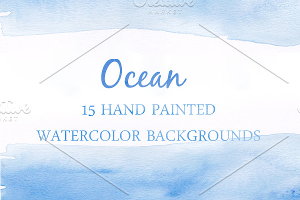 Watercolor Backgrounds - Ocean