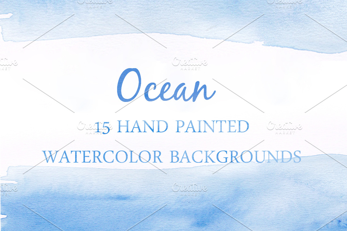 Watercolor Backgrounds - Ocean in Textures - product preview 8