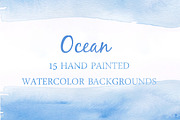 Watercolor Backgrounds - Ocean