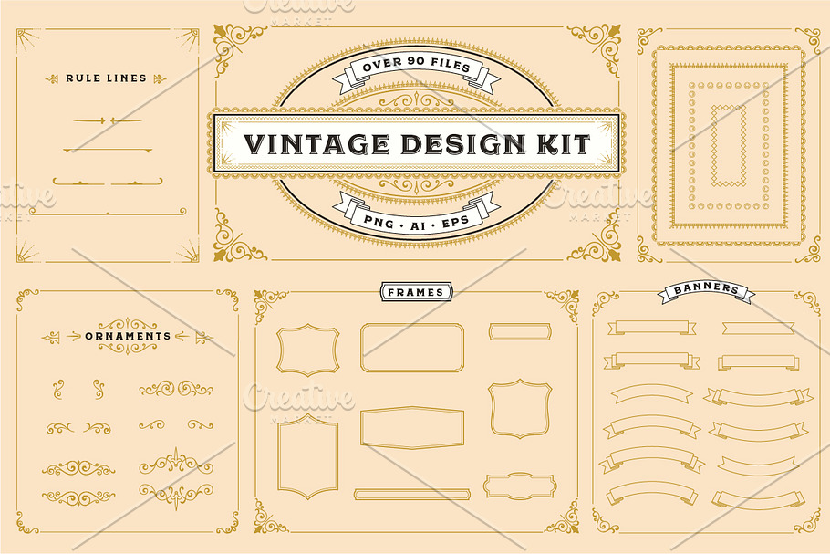 Vintage Design Kit in Illustrations - product preview 8