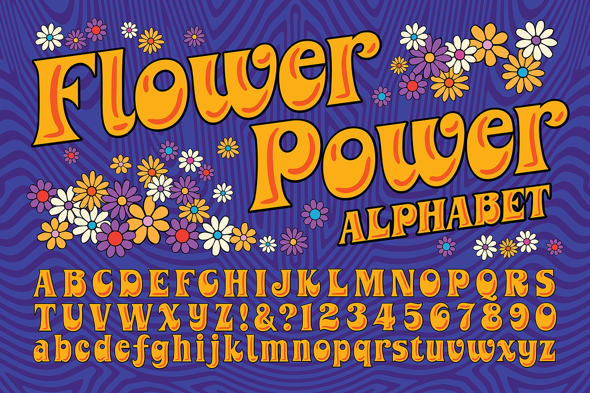 Flower Power Alphabet in Graphics - product preview 8
