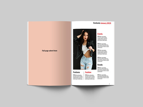 24 Page Fashion Magazine Template in Magazine Templates - product preview 1