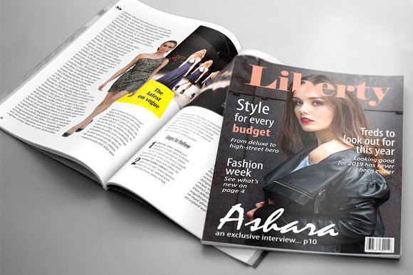 24 Page Fashion Magazine Template in Magazine Templates - product preview 12