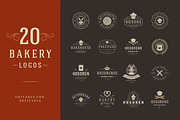 20 Bakery Logotypes and Badges
