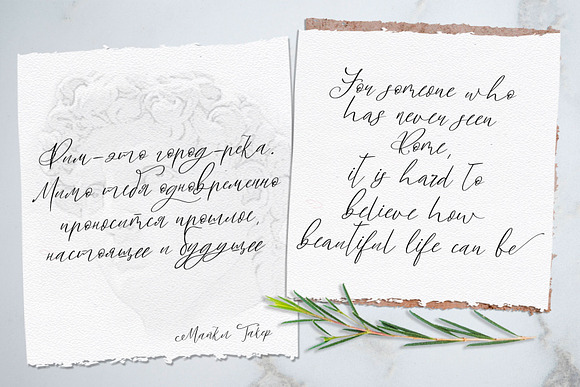White Marble Calligraphy Font in Script Fonts - product preview 4