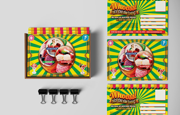 Ice Cream Shop Promotion PostCard in Postcard Templates - product preview 1