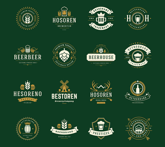 16 Beer Logotypes and Badges in Logo Templates - product preview 3