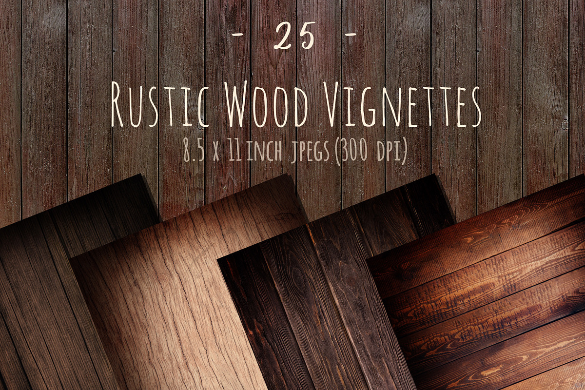 Rustic wood vignette textures in Textures - product preview 8