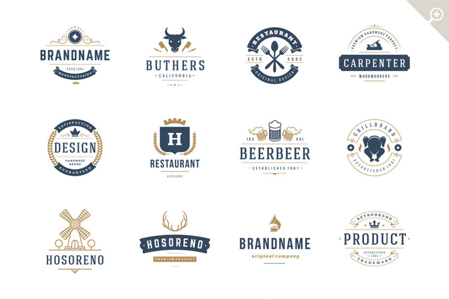 160 Vintage logotypes and badges in Logo Templates - product preview 8