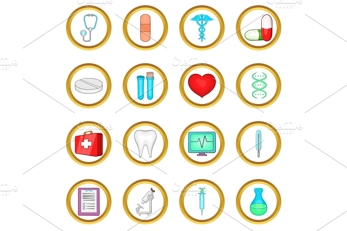 Medical vector set, cartoon style in Objects - product preview 8