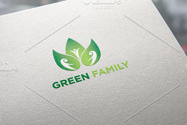 Green Family Logo Template
