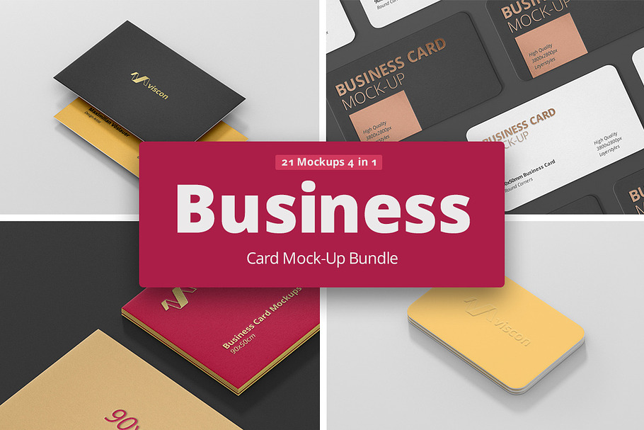 Business Card Mockup Bundle in Print Mockups - product preview 8