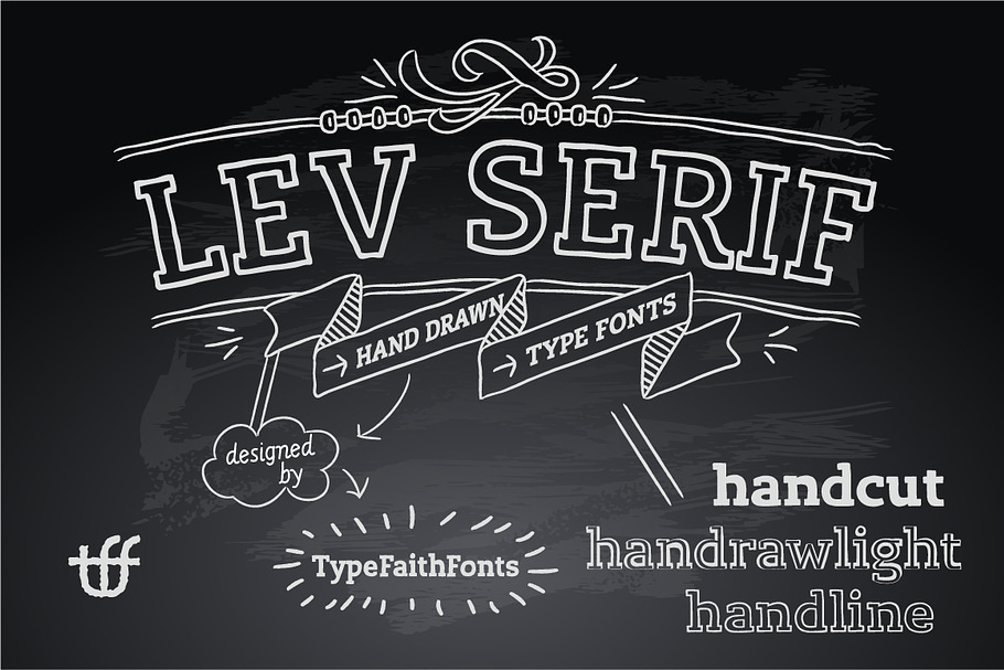 Lev Serif Handdrawn in Chalkboard Fonts - product preview 8