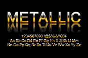 Metallic gold font