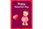 Happy Valentines Day Postcard with
