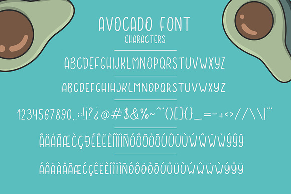 Avocado font in Sans-Serif Fonts - product preview 1