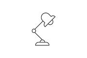 Office lamp outline icon