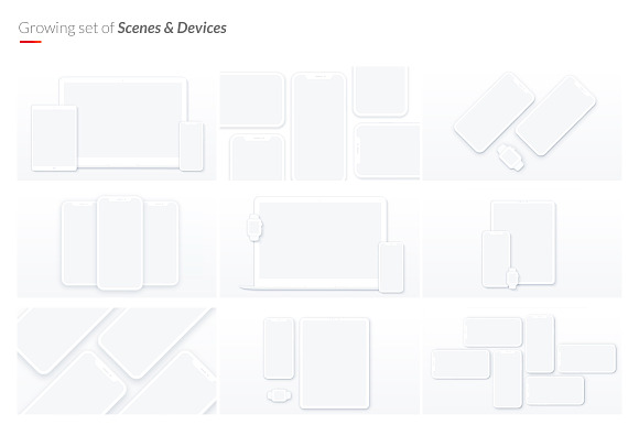 Apple Devices Mockup Set in Mobile & Web Mockups - product preview 1